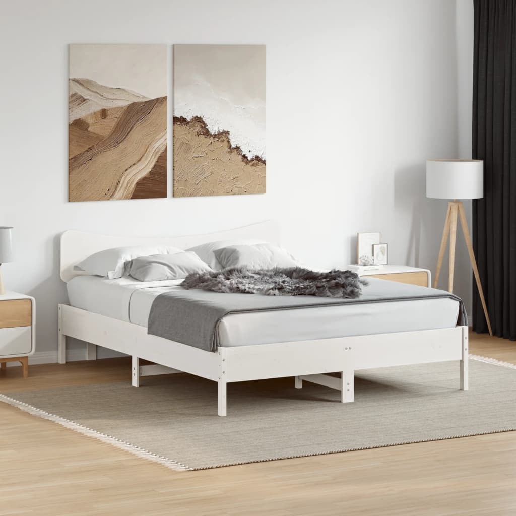 Hoofdbord Grenenhout Wit 160cm | 53% Korting