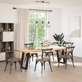 vidaXL Eettafelpoten 2 st U-vormig 60x(72-73) cm staal zwart