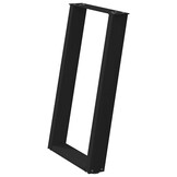 vidaXL Eettafelpoten 2 st U-vormig 60x(72-73) cm staal zwart