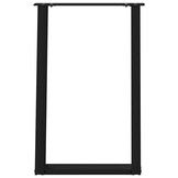 vidaXL Eettafelpoten 2 st U-vormig 60x(72-73) cm staal zwart