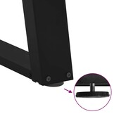vidaXL Eettafelpoten 2 st U-vormig 60x(72-73) cm staal zwart