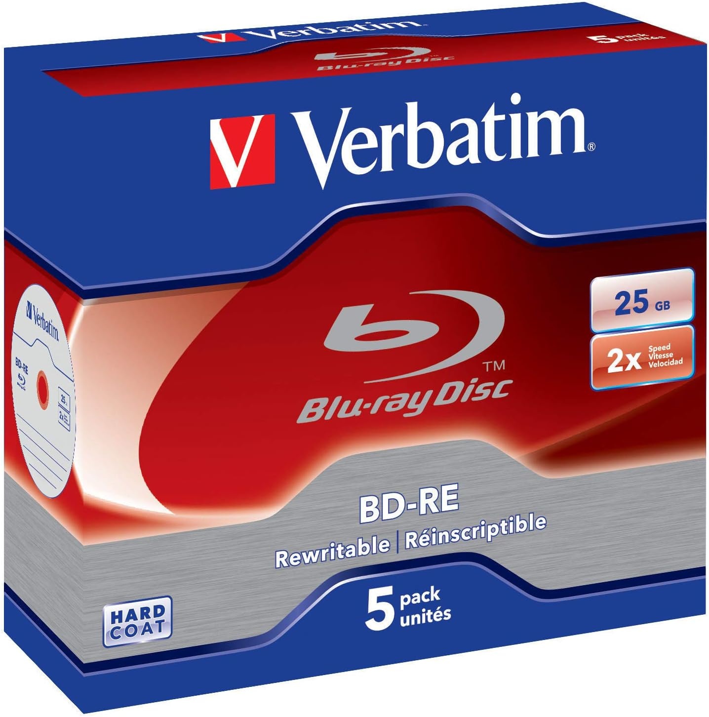 Verbatim BD-R Blu-ray disc 25GB, 2x, krasbestendig, 5 stuks in jewel case