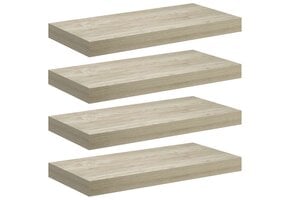 Zwevende Wandschappen Eikenkleurig (4 Stuks) - 58% Korting!