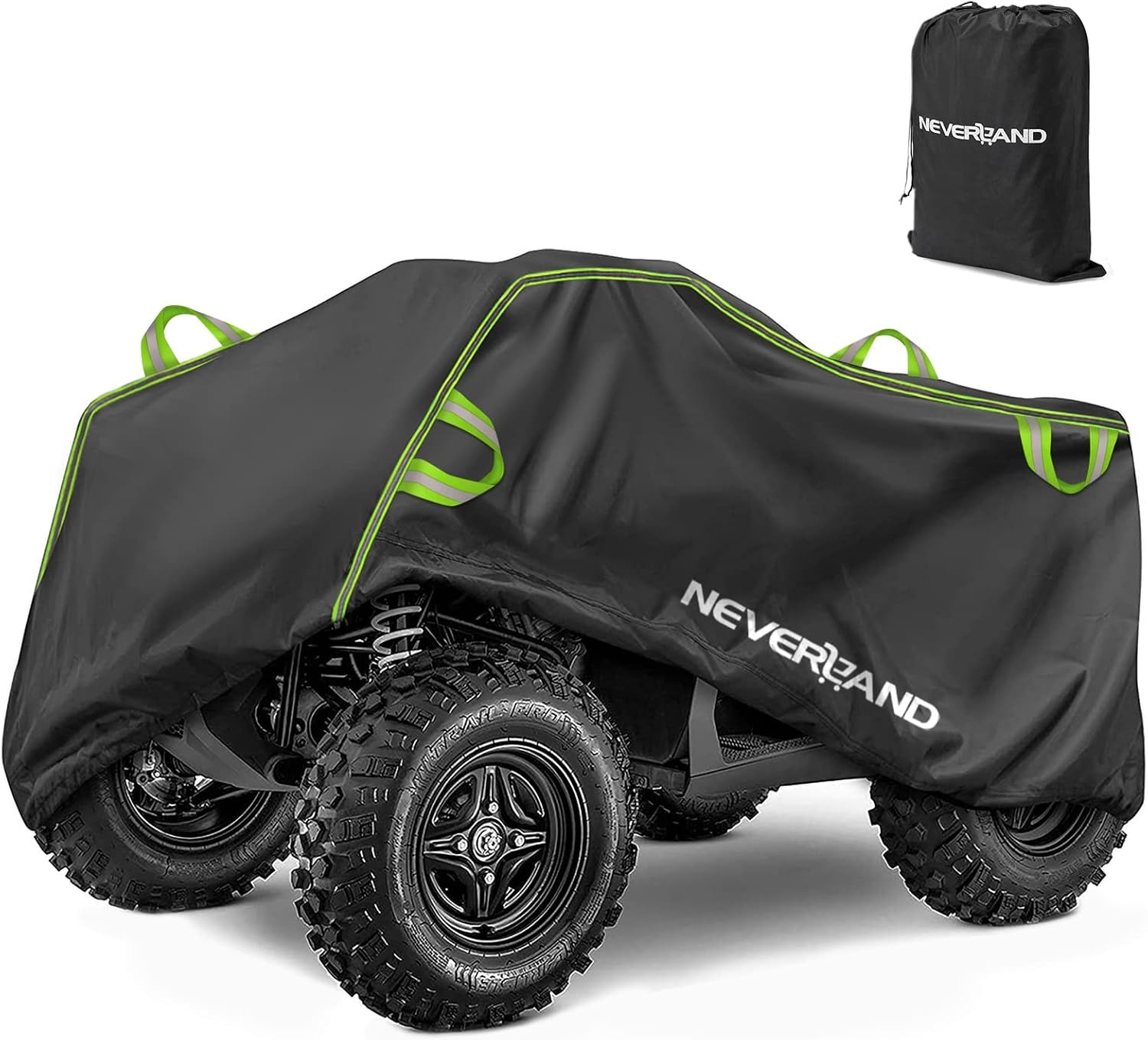 NEVERLAND ATV Cover Waterdichte Outdoor Heavy Duty 4 Wheeler Met Reflecterende Striping, Wind Sneeuw UV-Bescherming Stofdicht Voor Alle Motorfiets XL