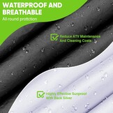 NEVERLAND ATV Cover Waterdichte Outdoor Heavy Duty 4 Wheeler Met Reflecterende Striping, Wind Sneeuw UV-Bescherming Stofdicht Voor Alle Motorfiets XL