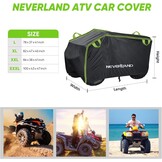NEVERLAND ATV Cover Waterdichte Outdoor Heavy Duty 4 Wheeler Met Reflecterende Striping, Wind Sneeuw UV-Bescherming Stofdicht Voor Alle Motorfiets XL