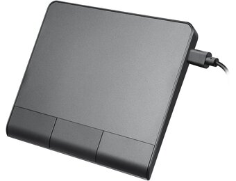 Perixx PERIPAD-506 Wired Slim USB Touchpad - Wired Afneembare Touchpad voor Desktop en Laptop Gebruiker - Groot Formaat 5.3x4.5x0.55" - Zwart
