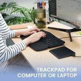 Perixx PERIPAD-506 Wired Slim USB Touchpad - Wired Afneembare Touchpad voor Desktop en Laptop Gebruiker - Groot Formaat 5.3x4.5x0.55" - Zwart
