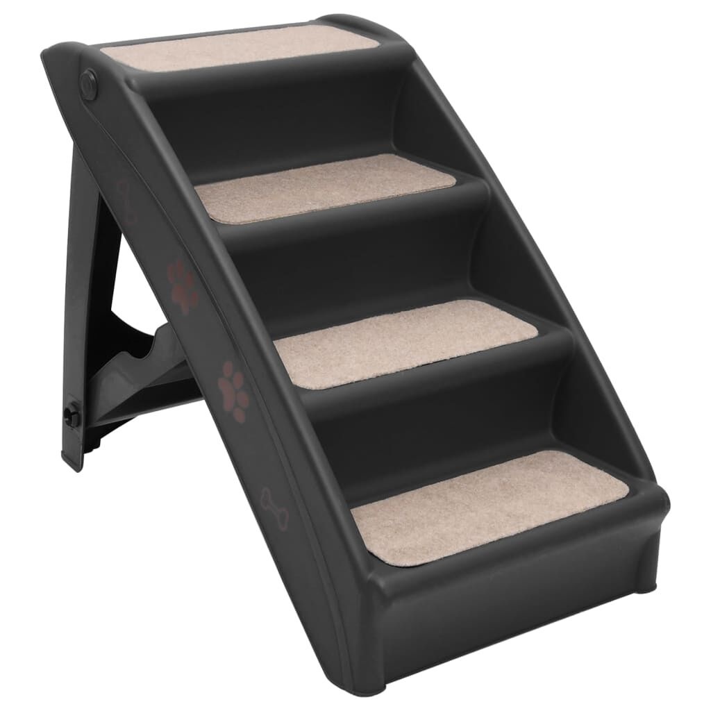 vidaXL Hondentrap inklapbaar 62x40x49,5 cm zwart