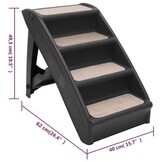 vidaXL Hondentrap inklapbaar 62x40x49,5 cm zwart