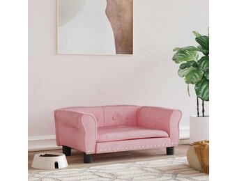 vidaXL Hondenmand 70x45x30 cm fluweel roze