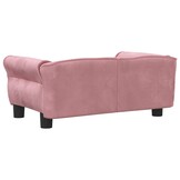 vidaXL Hondenmand 70x45x30 cm fluweel roze