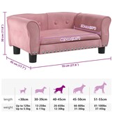 vidaXL Hondenmand 70x45x30 cm fluweel roze