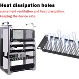 Geventileerd Rackpaneel 2U voor 10 inch Serverracks | Zwart Metaal