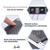 Geventileerd Rackpaneel 2U voor 10 inch Serverracks | Zwart Metaal