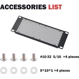Geventileerd Rackpaneel 2U voor 10 inch Serverracks | Zwart Metaal