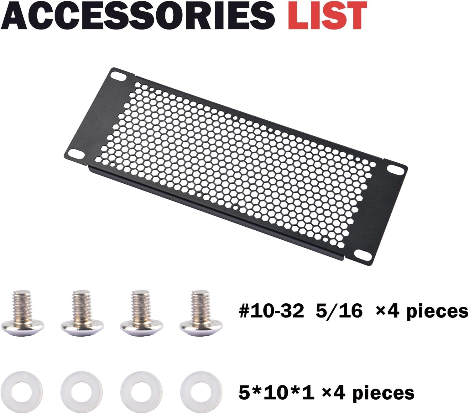 Geventileerd Rackpaneel 2U voor 10 inch Serverracks | Zwart Metaal