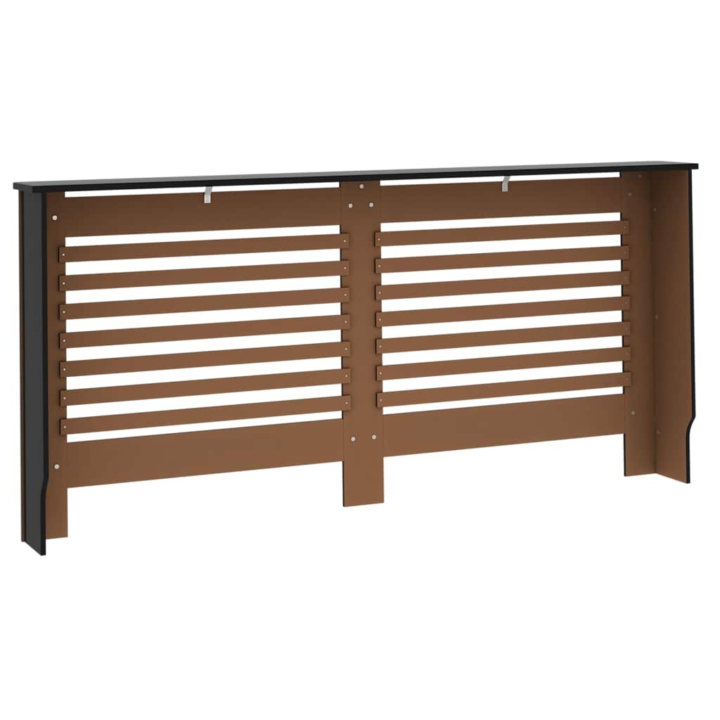 vidaXL Radiatorombouw 172x19x81,5 cm MDF zwart
