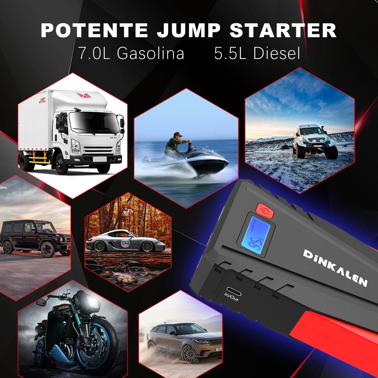 Starthulp Powerbank 800A 12800mAh - 33% Korting