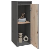 vidaXL Wandkast 30x30x80 cm massief grenenhout grijs