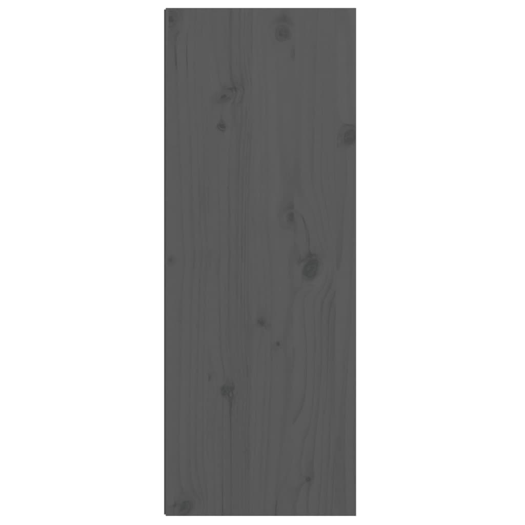 vidaXL Wandkast 30x30x80 cm massief grenenhout grijs
