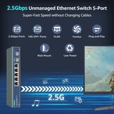 7-poorts 2.5G Managed Ethernet Switch met 2x 10G SFP & Wandmontage (34% Korting)