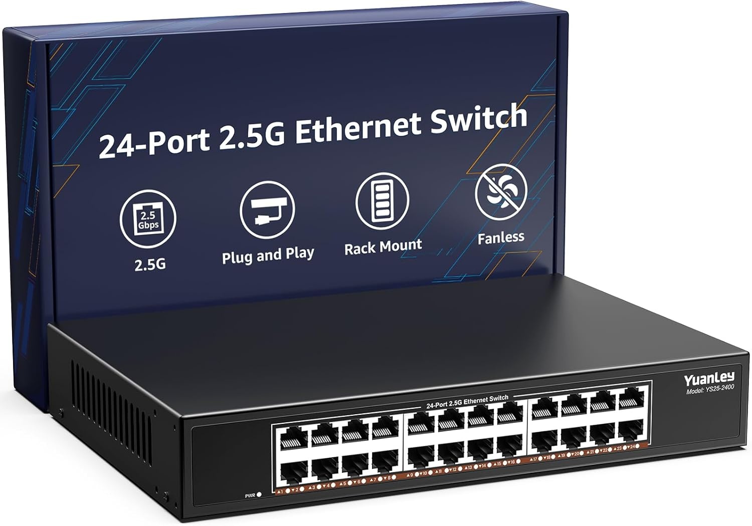 7-poorts 2.5G Managed Ethernet Switch met 2x 10G SFP & Wandmontage (34% Korting)