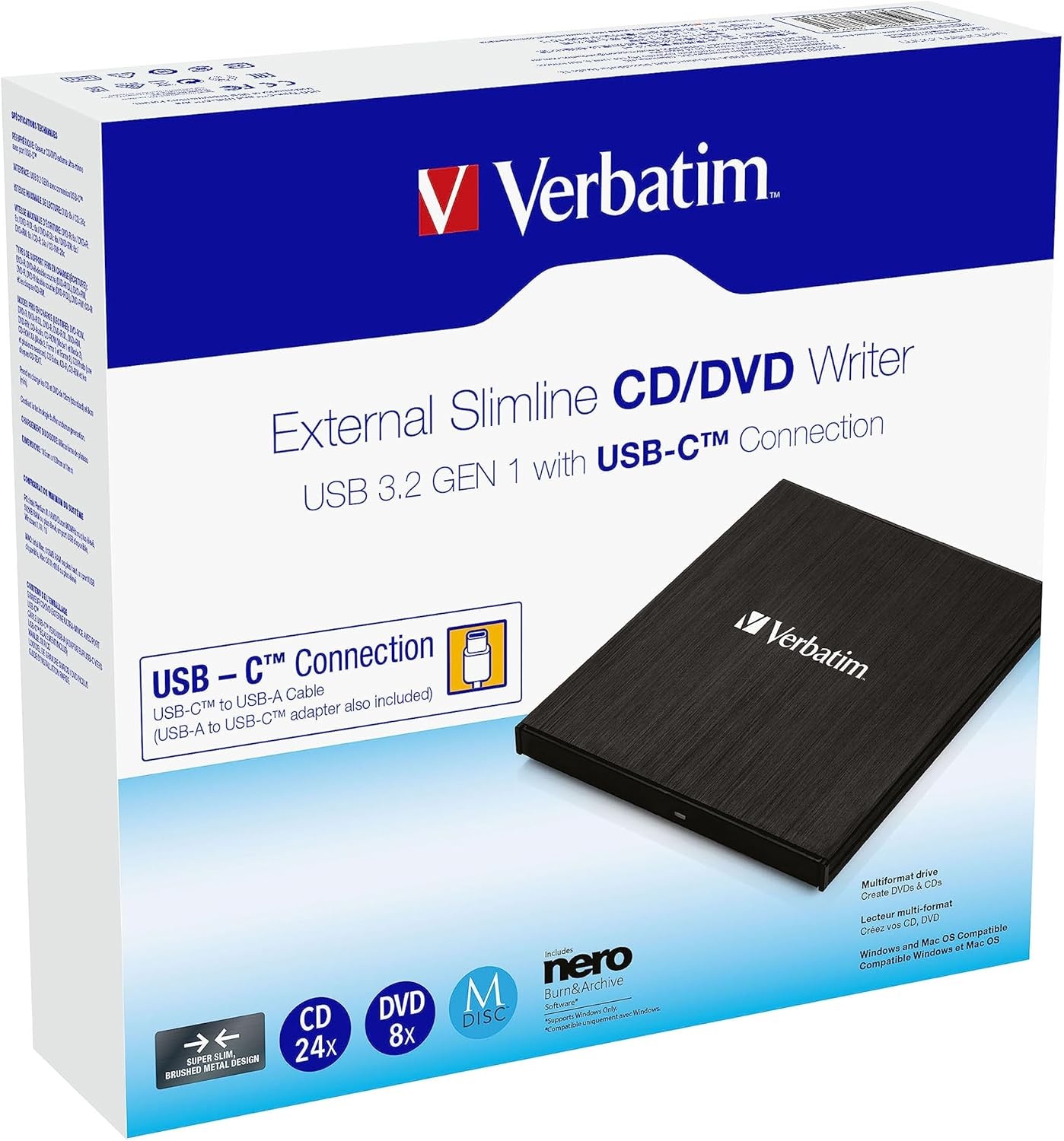 Externe CD/DVD Brander Slimline - 29% Korting