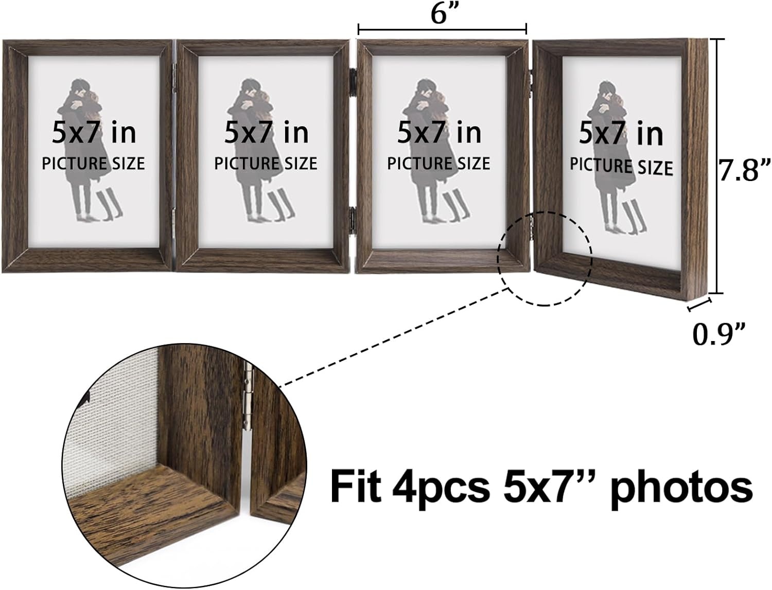 Houten Fotolijst 5x7 Drievoudig (74% Korting)