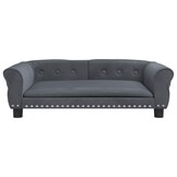 vidaXL Hondenmand 95x55x30 cm fluweel donkergrijs