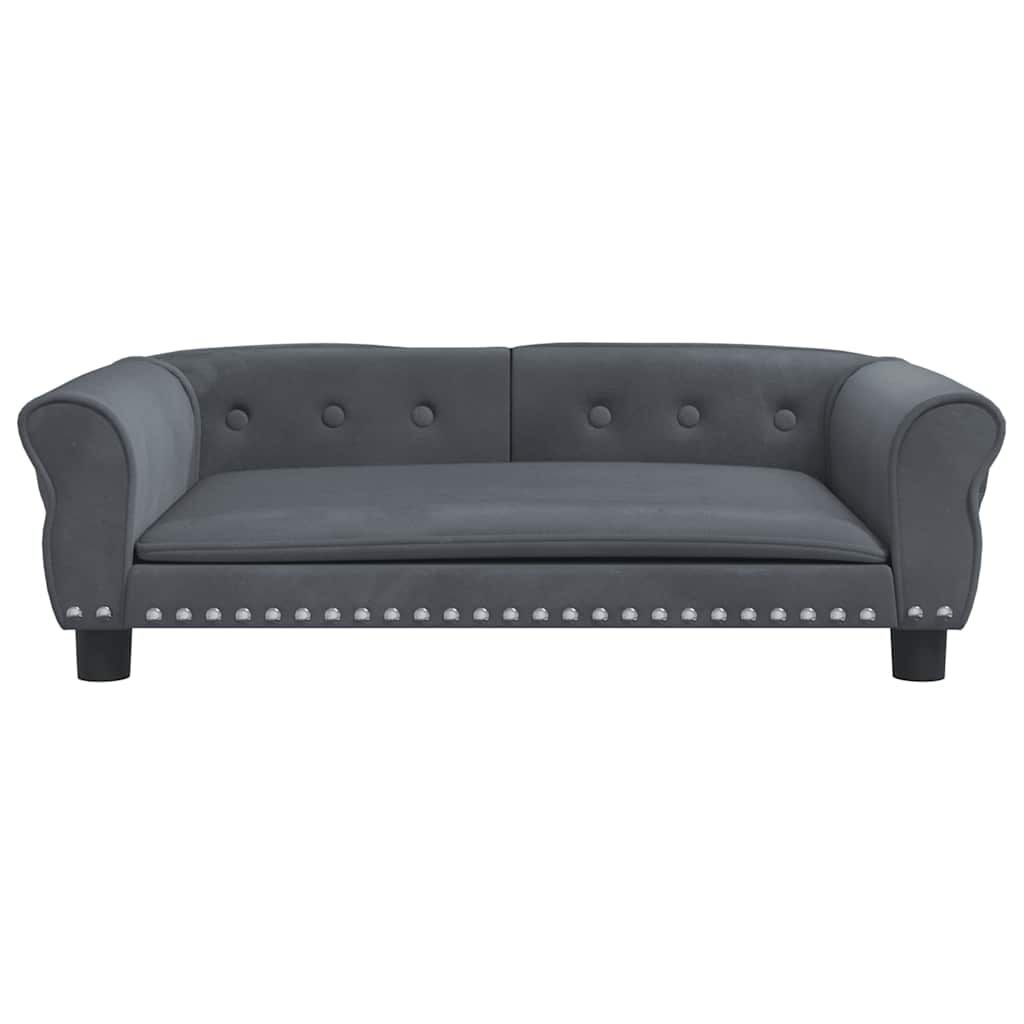 vidaXL Hondenmand 95x55x30 cm fluweel donkergrijs