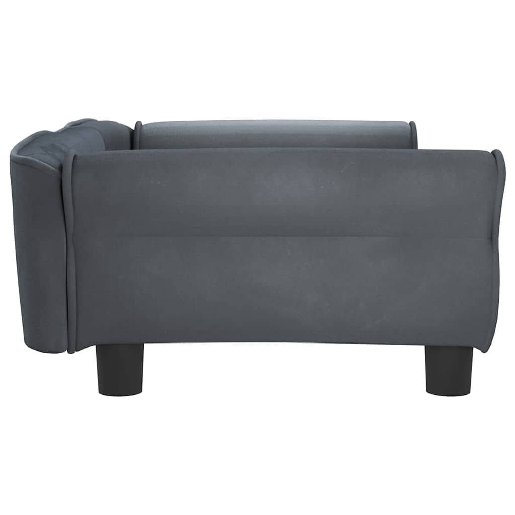 vidaXL Hondenmand 95x55x30 cm fluweel donkergrijs