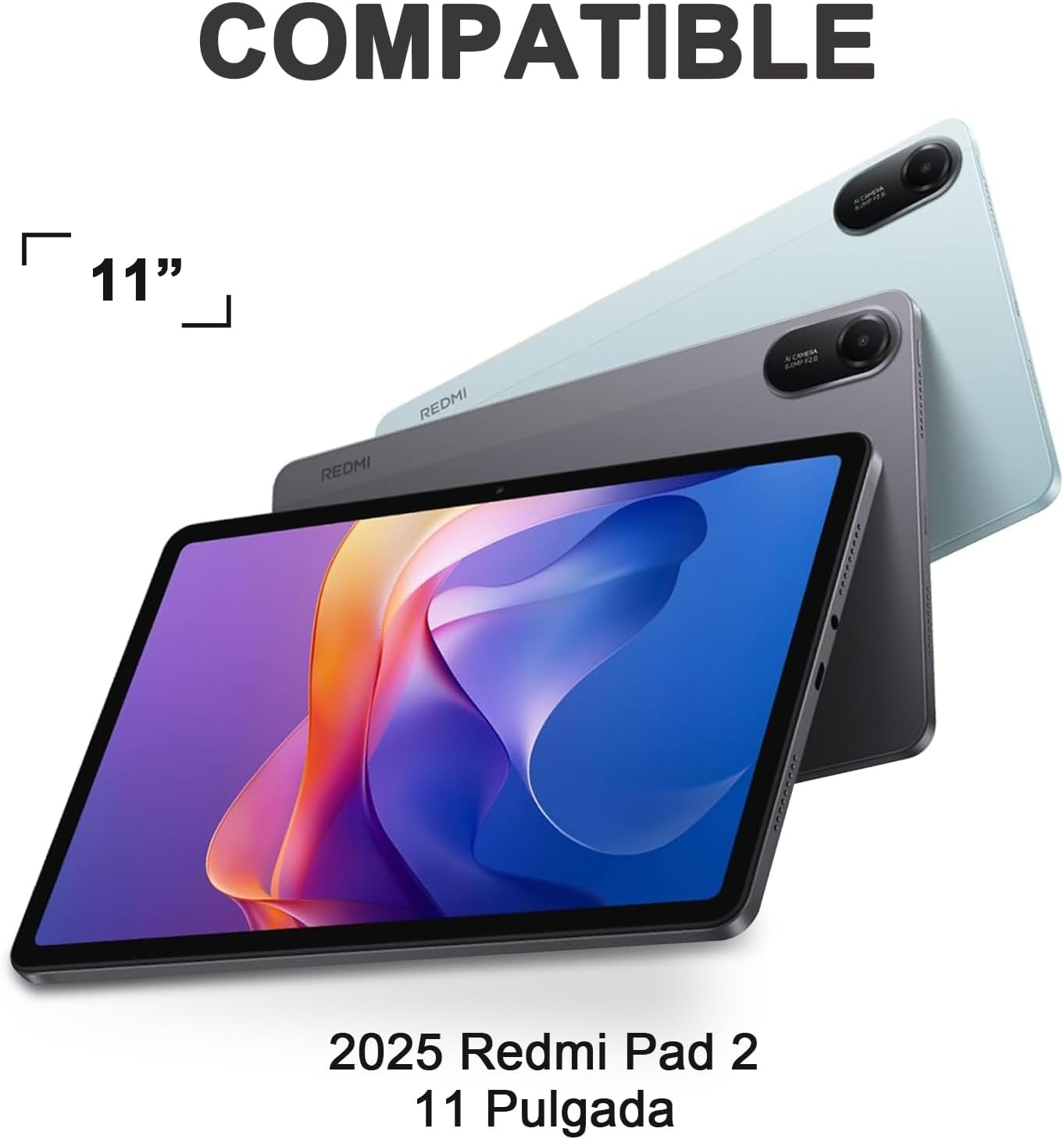 SENGBIRCH Hoes met Toetsenbord voor Redmi Pad 2 11 Inch met Touchpad en Backlight - Zwart