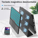 SENGBIRCH Hoes met Toetsenbord voor Redmi Pad 2 11 Inch met Touchpad en Backlight - Zwart