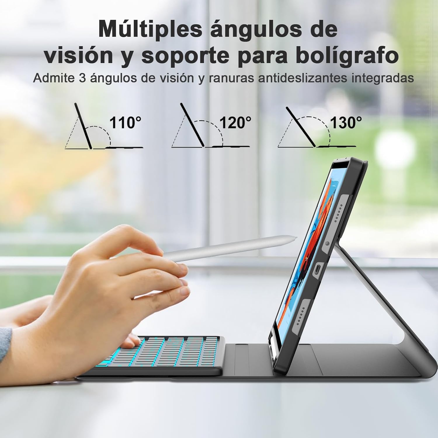 SENGBIRCH Hoes met Toetsenbord voor Redmi Pad 2 11 Inch met Touchpad en Backlight - Zwart