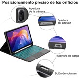 SENGBIRCH Hoes met Toetsenbord voor Redmi Pad 2 11 Inch met Touchpad en Backlight - Zwart