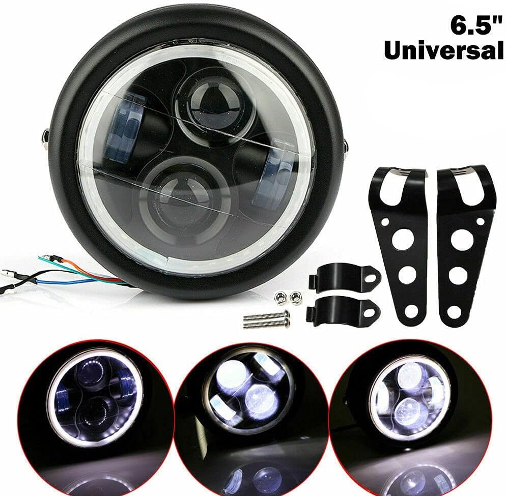 Baceyong Motor Koplamp Projector LED Zwart/Wit Lens 12V 40W
