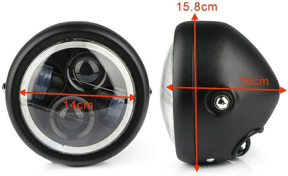 Baceyong Motor Koplamp Projector LED Zwart/Wit Lens 12V 40W