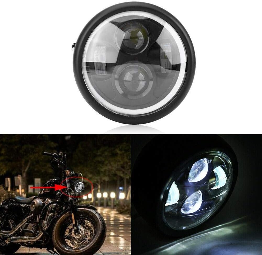 Baceyong Motor Koplamp Projector LED Zwart/Wit Lens 12V 40W