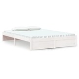 vidaXL Bedframe massief hout wit 140x200 cm