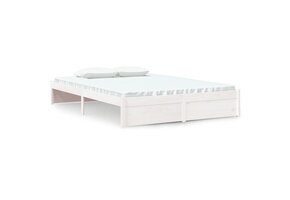 Massief Houten Bedframe Wit 140x200 cm - 35% Korting