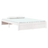 vidaXL Bedframe massief hout wit 140x200 cm
