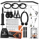 SERTT Triceps Workout Pulley System voor LAT Pulldown, Biceps Curl, Triceps, Schouders, Rug, Onderarm Workout, Gewichtskabel Katrol Systeem voor Squat Rack, Garage