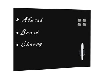 vidaXL Schoolbord voor aan de wand magnetisch 80x60 cm glas