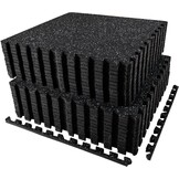 AIRHOP 24 Matten 60x60x1,4 cm Extra Dikke Robuuste Rubberen Antislip Puzzelmat, Geschikt voor Sportschool en Thuisfitness, Zware Trainingsbelasting, Vloerbeschermingsmat voor Fitness, Fitnessmat