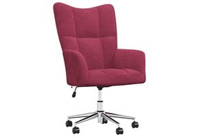Luxe Fluwelen Relaxstoel - Wijnrood - 35% Korting