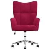 Luxe Fluwelen Relaxstoel - Wijnrood - 35% Korting