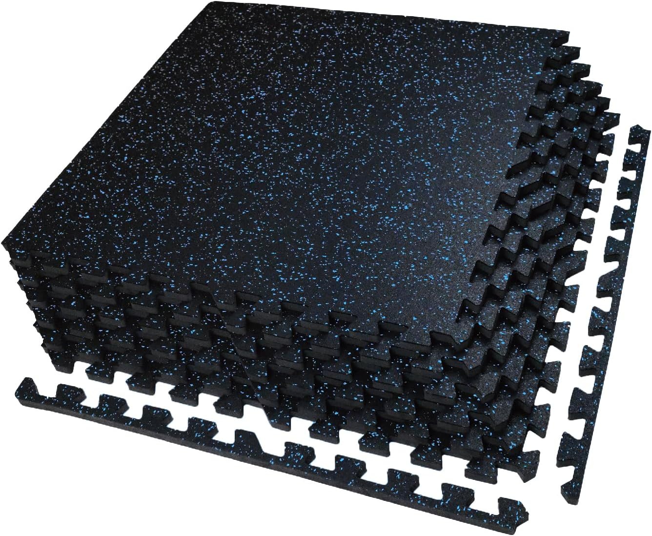 AIRHOP 24 Matten 60x60x1,4 cm Extra Dikke Robuuste Rubberen Antislip Puzzelmat, Geschikt voor Sportschool en Thuisfitness, Zware Trainingsbelasting, Vloerbeschermingsmat voor Fitness, Fitnessmat