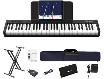 Digitale Piano 61 Halfgewogen Toetsen + Standaard | 59% Korting