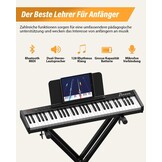 Digitale Piano 61 Halfgewogen Toetsen + Standaard | 59% Korting